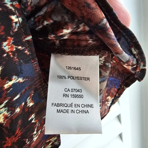 RACHEL ZOE Satin Floral Dark Blue SET Spagetti Top Elastic Wide Legs Pants S - Picture 5 of 14